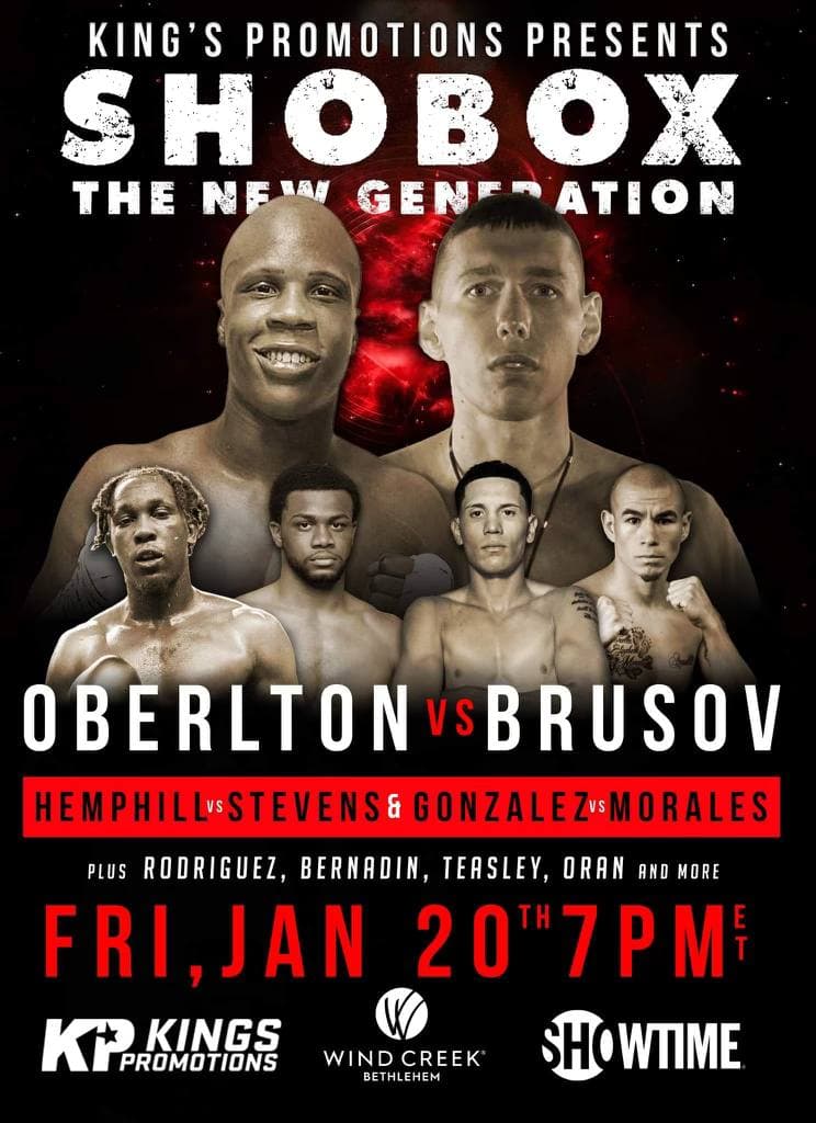 Showtime ShoBox: Oberlton vs Brusov — fight poster